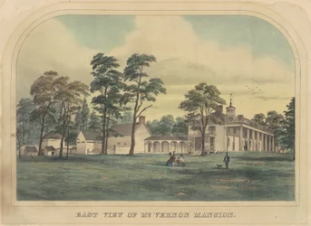 Östlig utsikt över Mount Vernon Mansion