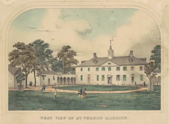 Väster utsikt över Mount Vernon Mansion