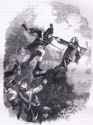 Anfallet på Stony Point, illustration från Cassells History of the United States publicerad av Cassell, Petter & Galpin, c.1900 (litho)