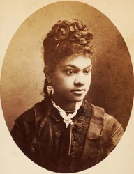 Carte de visite av ung afroamerikansk kvinna, c.1870