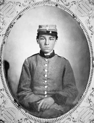 Edwin Tennison, soldat från den konfedererade armén (s/v foto)