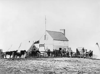 Ofisa autu o le Sanitary Commission, Brandy Station, Virginia, 1863 swed