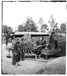 Tung pistol i Fort Woodbury, Virginia, 1861