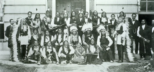 Indiansk delegation av siouxledare i Washington, D.C., för att protestera mot brottet mot Fort Laramie-fördraget från 1868