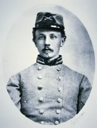 Israel Spencer, konfedererade armésoldat (s/v foto)