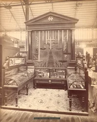 Kuffel & Essers Exhibit, Main Building, Centennial International Exhibition, Philadelphia, 1876 (albumintryck)