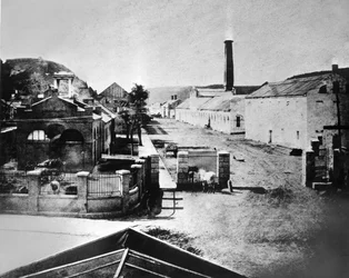 Musket Factory of the United States Armory vid Harpers Ferry, 1865