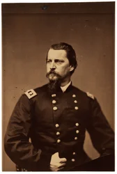 Fotografiskt porträtt av Winfield Scott Hancock, cirka 1860