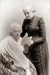 Porträtt av Elizabeth Cady Stanton och Susan B. Anthony