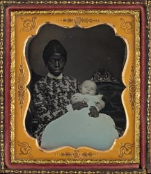 Porträtt av en kvinna och ett barn,1853 (foto)
