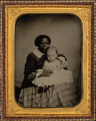 Porträtt av en kvinna och ett barn,ca. 1860 (foto)