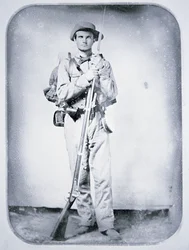 Menig Thomas Taylor, konfedererade armésoldat (s/v foto)