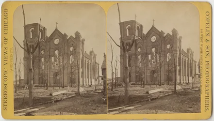 St. Michaels Church efter branden i Chicago 1871