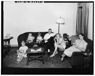 Techwood Homes (Public Housing), avgränsad av North Avenue, Parker Street, William Street & Lovejoy Street, Atlanta, Fulton County, GA, ca 1940 (s/v foto)