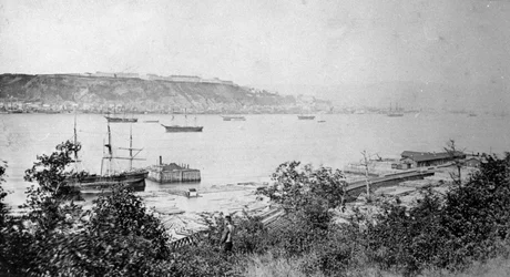 Utsikt över Quebec City över hamnen, c.1880-95