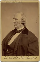 Wendell Phillips (1811-84), amerikansk abolitionist och förespråkare för indianer (albumfoto)