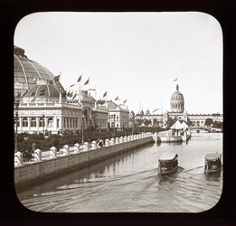 Worlds Columbian Exposition: Horticultural Building och Illinois State Building, Chicago, 1893 (lanternbild)