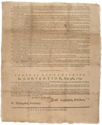 En deklaration om rättigheter och en vädjan från regeringen för staten New Hampshire, 1779