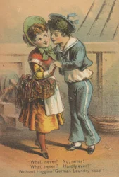 Annons för Higgins German Laundry Soap, c.1880
