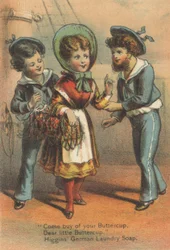 Annons för Higgins German Laundry Soap, c.1880