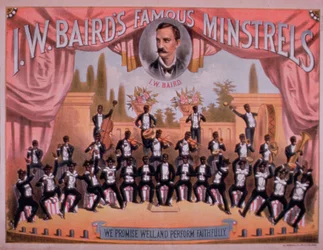 Annons för I.W. Bairns Famous Minstrels
