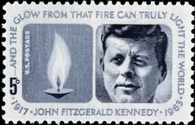 Amerikansk stämpel på John Fitzgerald Kennedy