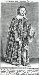 Archee, kungens gycklare, ett porträtt av Archibald Armstrong, av Thomas Cecill, 1639-1640
