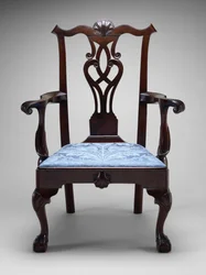 Fåtölj, c. 1760-1790 (svart valnöt; sydlig gul tall)