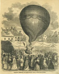 Ballong Ascension av Mademoiselle Delon, från Philadelphia
