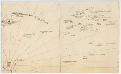 Slagsplan för belägringen av Bostons hamn, c.1775-1776
