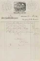 Försäljningsbrev från J. A. Sauter