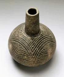 Flaska Baily graverad, Caddoan, 1200-1500 (keramik)
