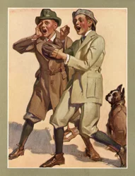 Pojkar som spelar streetbaseball på 1920-talet