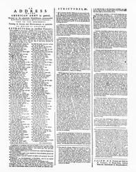 Bredsida med en adress till den amerikanska armén, Salem, 1775 (tryck)