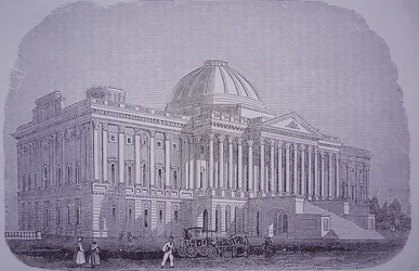 Capitol Building, Washington DC, USA, ca 1848 (gravyr)