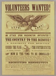 Rekryteringsaffisch för inbördeskriget, 1861