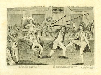 Congressional pugilists: Griswold och Lyon, i Congress Hall, Philadelphia, PA