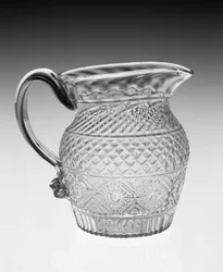 Gräddkanna, ca. 1820-1840 (blyglas)