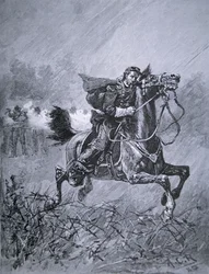 General Philip Kearneys död (1815-62) (gravyr)