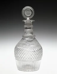Karaff och propp, c. 1820-1840 (icke blyglas)