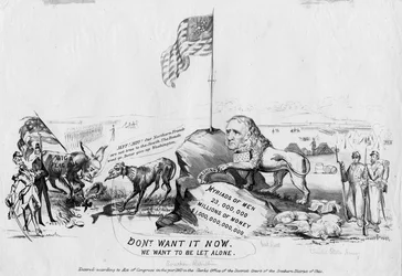 Vill inte ha det nu: vi vill bli lämnade ensamma, publicerad i Ohio, 1861