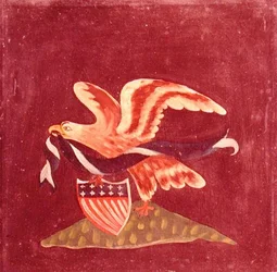 Örn med amerikansk sköld, ca 1800-99 (olja på duk)