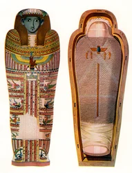 Egyptisk mumie och sarkofag