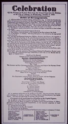 Erie Canal: nyckeldelen av New York State Canal System; Broadside av den 8 oktober 1823 firar dess invigning (slutförd 1825) (litho)