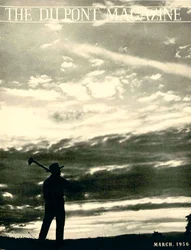 Farmer in field, framsidan av DuPont Magazine, mars 1936