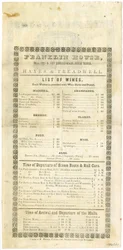 Franklin House vinlista för 23 maj 1844, 1844 (graverad meny)