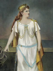 Frau Katherine Klafsky som Isolde, utgiven av D. Appleton & Co., New York, tryckt av Goupil, 1893 (typogravure)