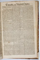 Första sidan av Gazette of the United States, 15 april 1789