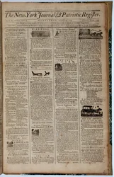 Framsidan av New York Journal and Patriot Register, 21 augusti 1793