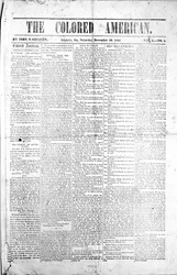 Framsidan av The Coloured American, 30 december 1865 (tryck)